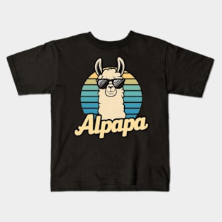 Alpapa Funny Alpaca For Fathers Day, Mens Kids T-Shirt